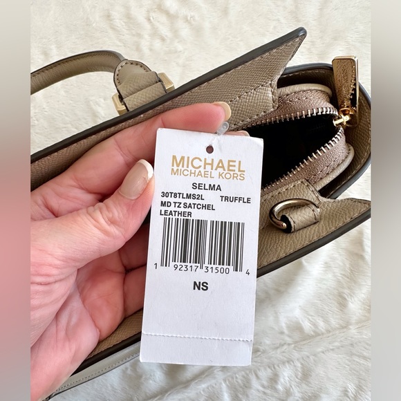 Michael Kors Selma Truffle Top Handle Satchel - Picture 12 of 16